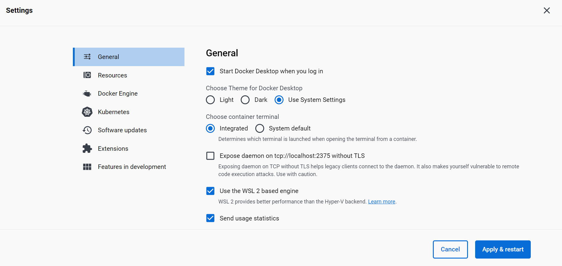 Docker autostart