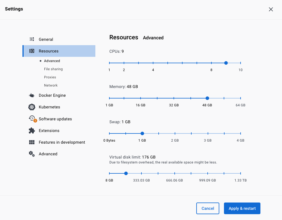 Docker resource